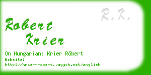 robert krier business card